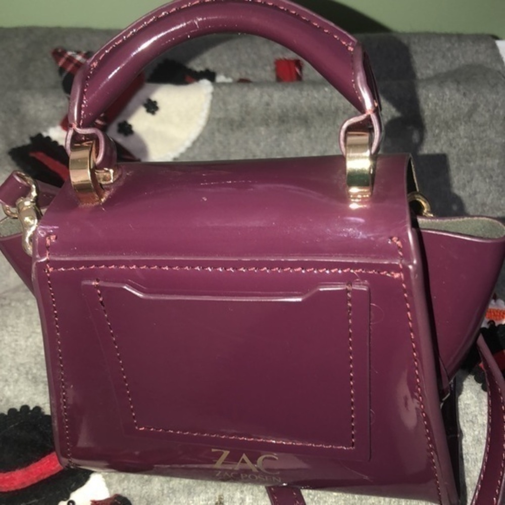 Zac Posen small deep burgundy handbag‎ with removable strap EUC